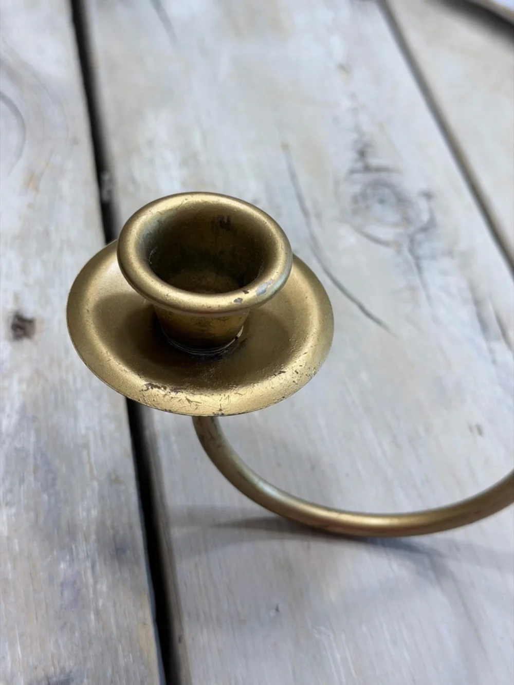 2 Vintage Gold Tone Acanthus Leaf Wall Candle Sconces | Holders. MCM | 70’s